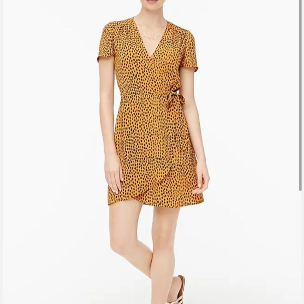 J.Crew Drapey Twill Wrap Dress